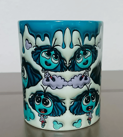 Ters Yüz Baskı içi ve Kulpu Renkli Kupa