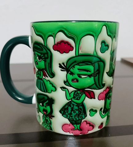 Ters Yüz Baskı içi ve Kulpu Renkli Kupa