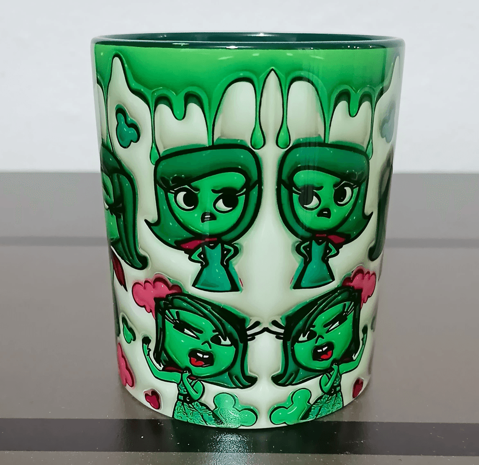 Ters Yüz Baskı içi ve Kulpu Renkli Kupa