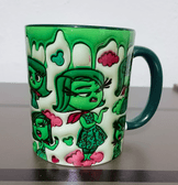 Ters Yüz Baskı içi ve Kulpu Renkli Kupa