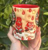 Ters Yüz Baskı içi ve Kulpu Renkli Kupa