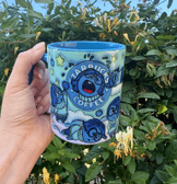 Ters Yüz Baskı içi ve Kulpu Renkli Kupa