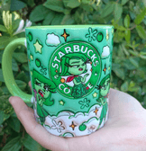 Ters Yüz Baskı içi ve Kulpu Renkli Kupa