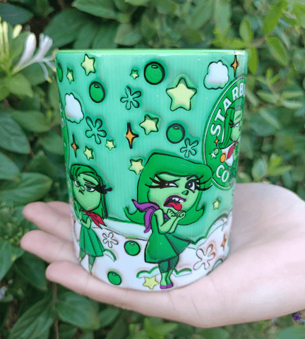 Ters Yüz Baskı içi ve Kulpu Renkli Kupa