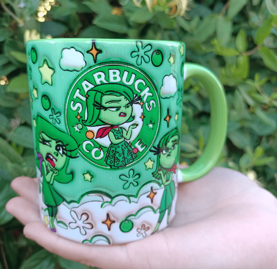 Ters Yüz Baskı içi ve Kulpu Renkli Kupa