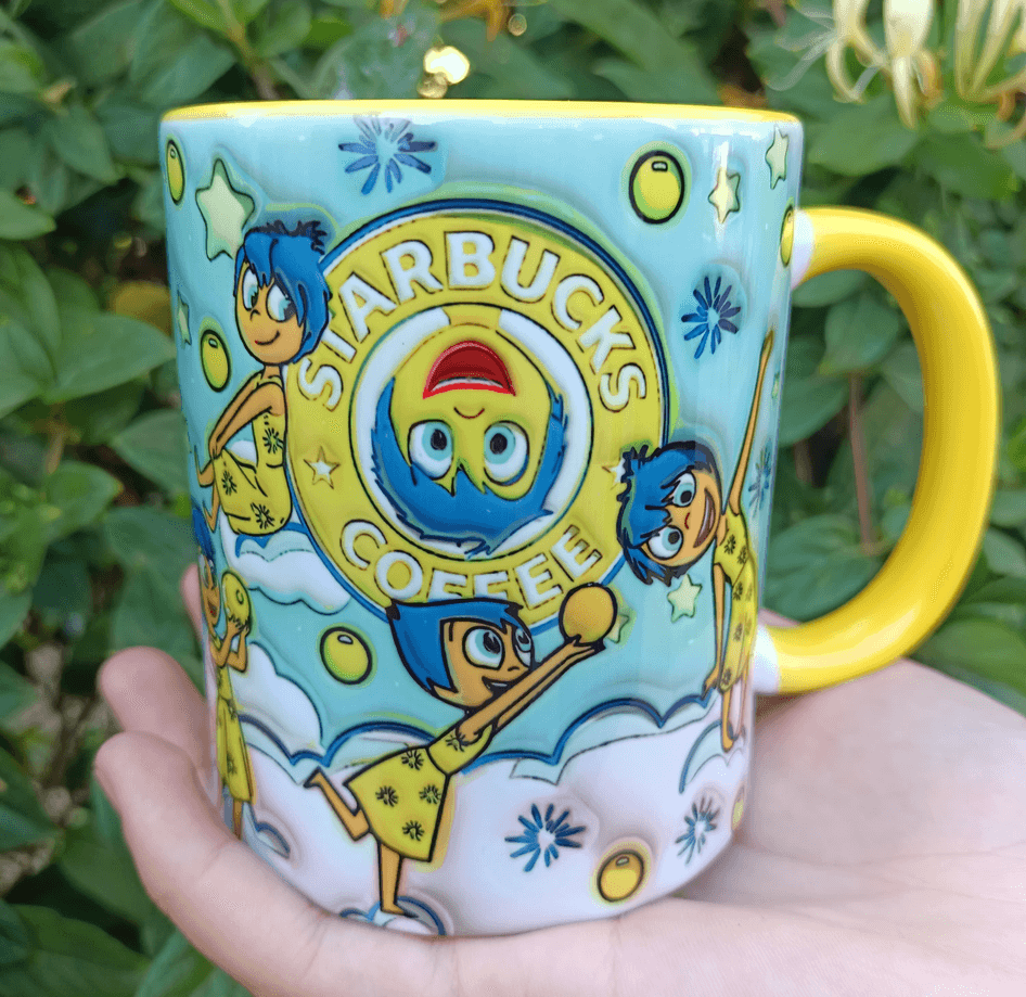 Ters Yüz Baskı içi ve Kulpu Renkli Kupa