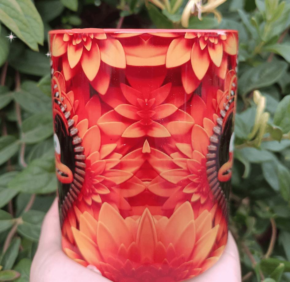 Ters Yüz Baskı içi ve Kulpu Renkli Kupa