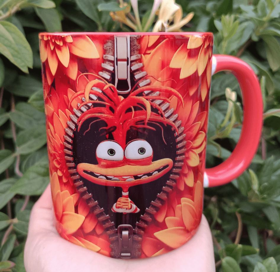 Ters Yüz Baskı içi ve Kulpu Renkli Kupa