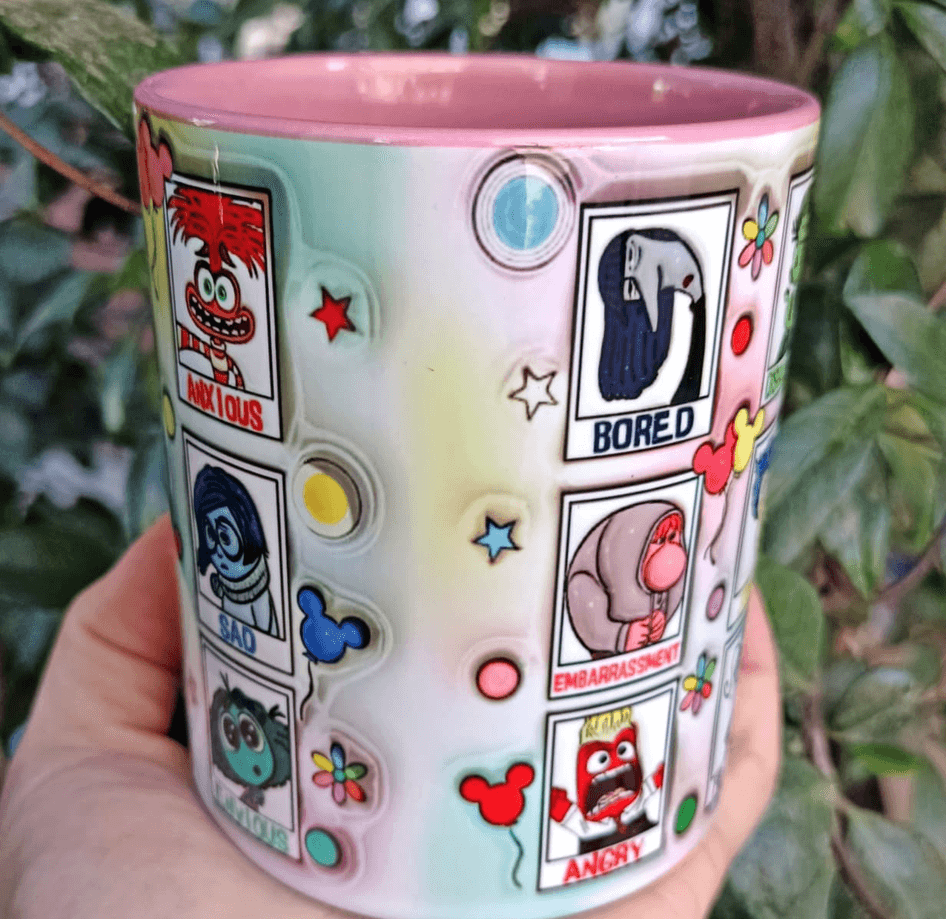 Ters Yüz Baskı içi ve Kulpu Renkli Kupa