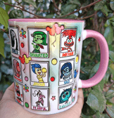 Ters Yüz Baskı içi ve Kulpu Renkli Kupa