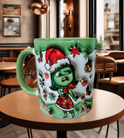 Ters Yüz Baskı içi ve Kulpu Renkli Kupa