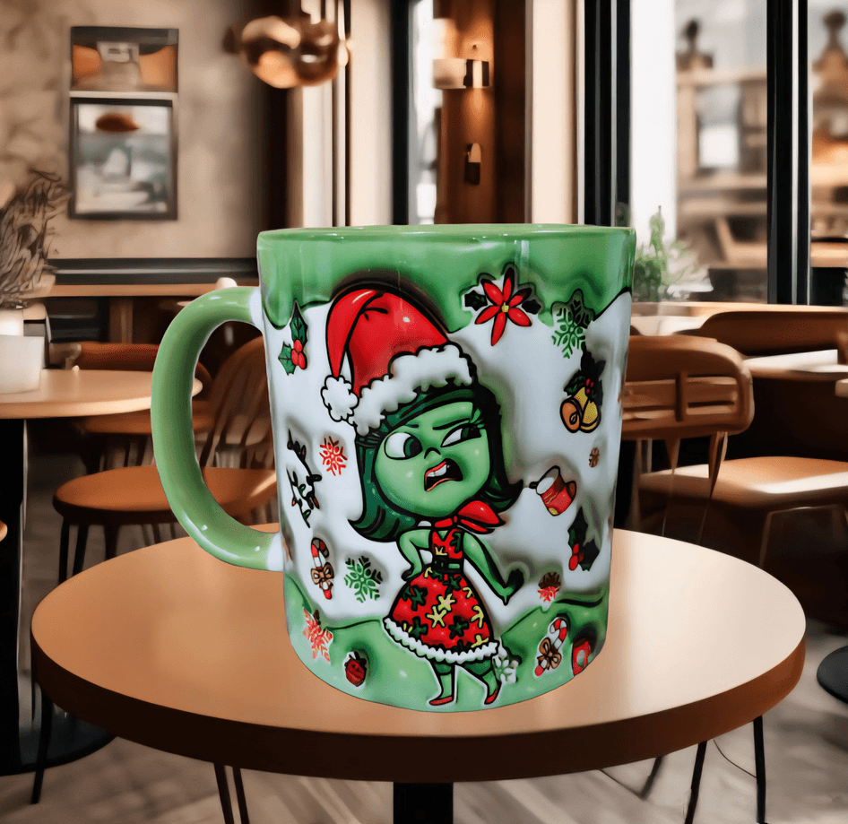 Ters Yüz Baskı içi ve Kulpu Renkli Kupa