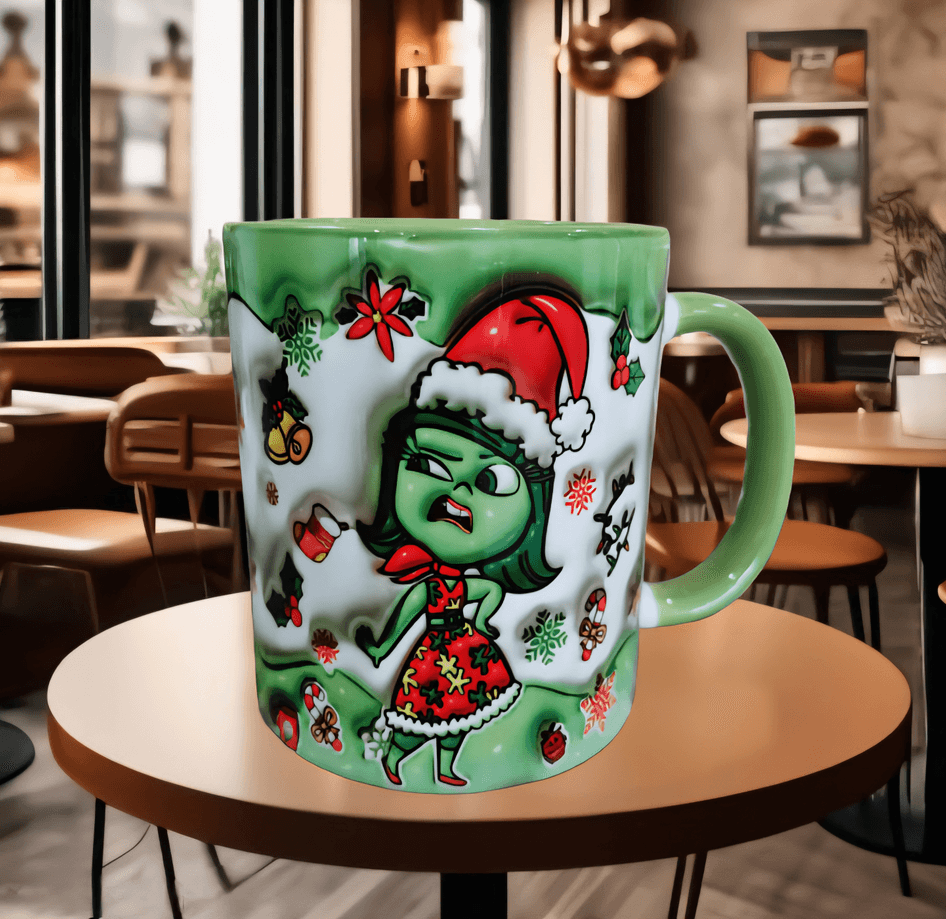 Ters Yüz Baskı içi ve Kulpu Renkli Kupa