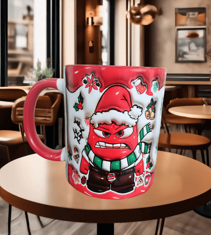 Ters Yüz Baskı içi ve Kulpu Renkli Kupa