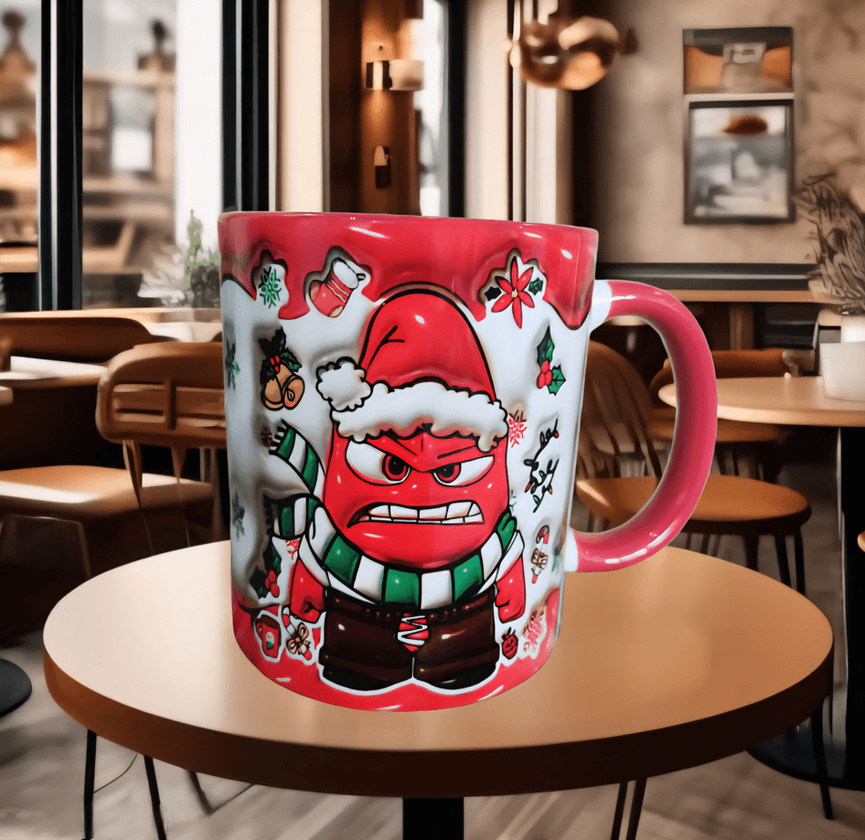 Ters Yüz Baskı içi ve Kulpu Renkli Kupa