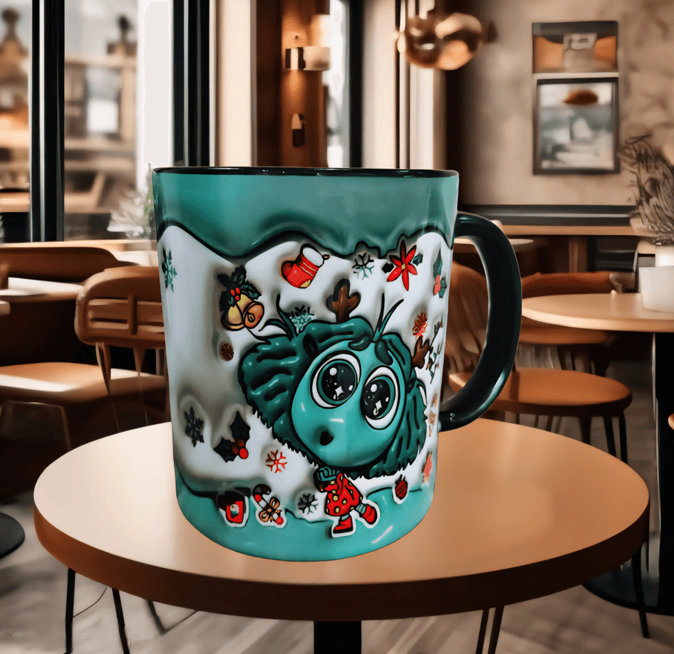 Ters Yüz Baskı içi ve Kulpu Renkli Kupa