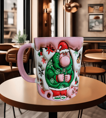 Ters Yüz Baskı içi ve Kulpu Renkli Kupa