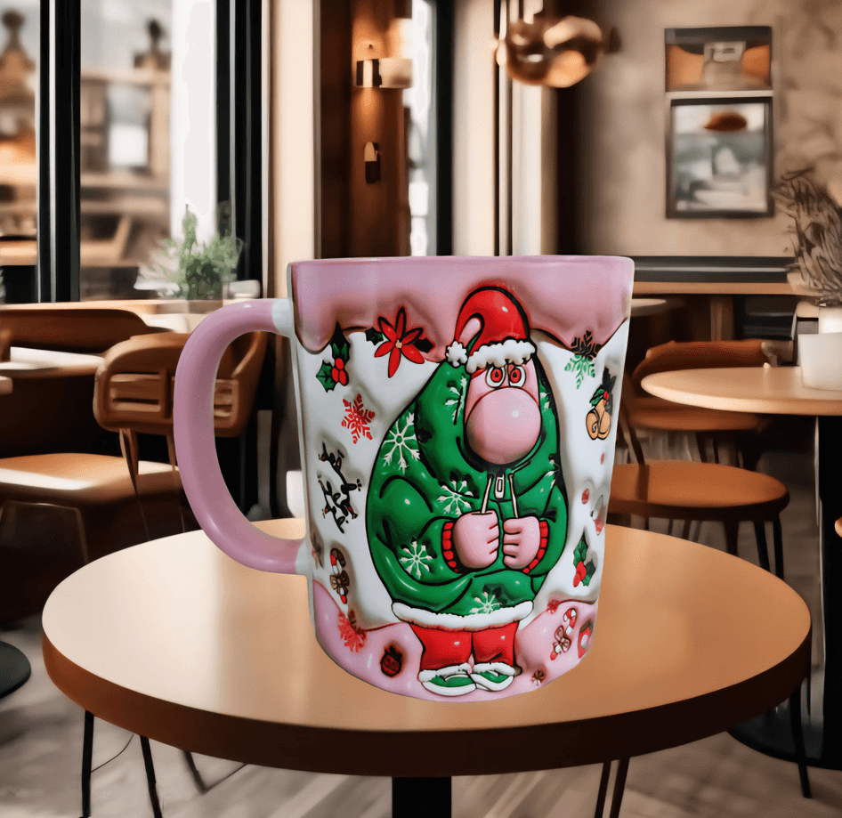 Ters Yüz Baskı içi ve Kulpu Renkli Kupa