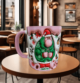 Ters Yüz Baskı içi ve Kulpu Renkli Kupa