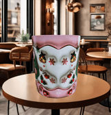 Ters Yüz Baskı içi ve Kulpu Renkli Kupa