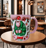 Ters Yüz Baskı içi ve Kulpu Renkli Kupa