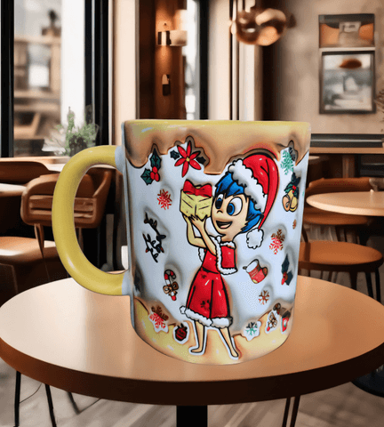 Ters Yüz Baskı içi ve Kulpu Renkli Kupa