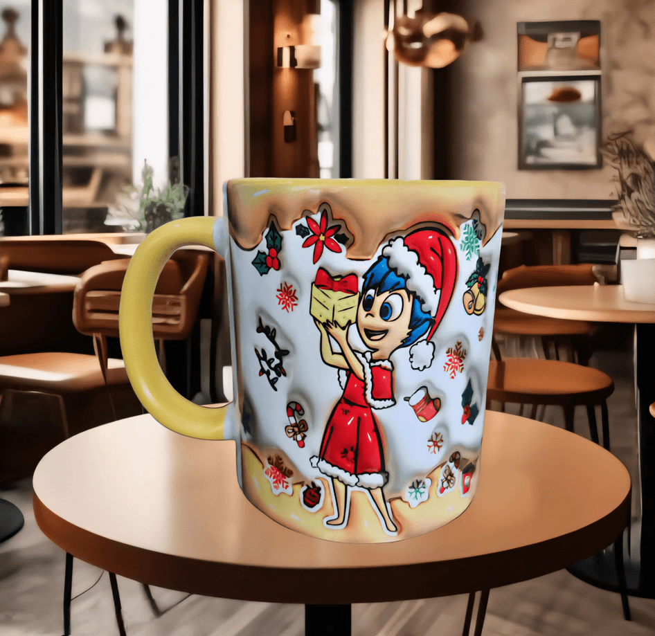 Ters Yüz Baskı içi ve Kulpu Renkli Kupa