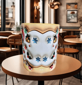 Ters Yüz Baskı içi ve Kulpu Renkli Kupa