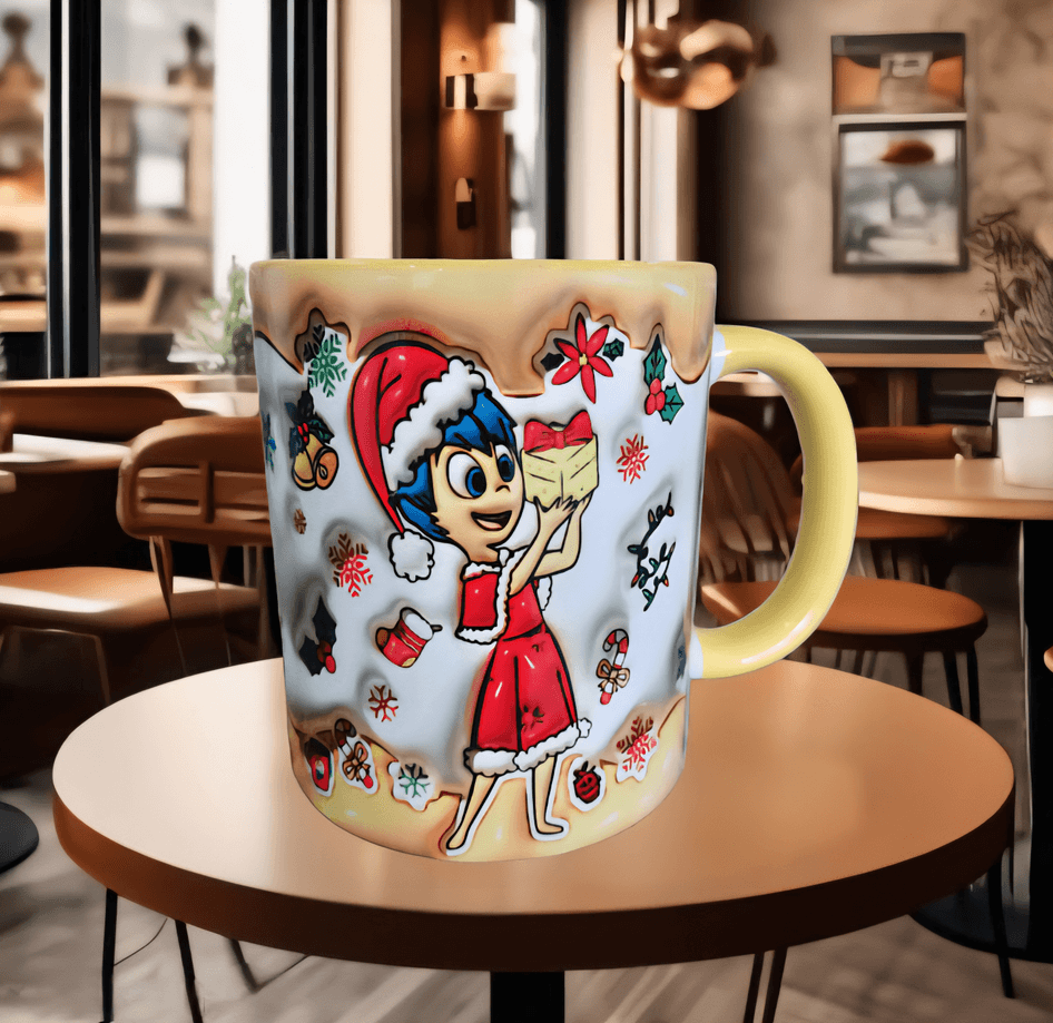 Ters Yüz Baskı içi ve Kulpu Renkli Kupa