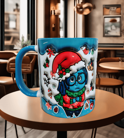 Ters Yüz Baskı içi ve Kulpu Renkli Kupa