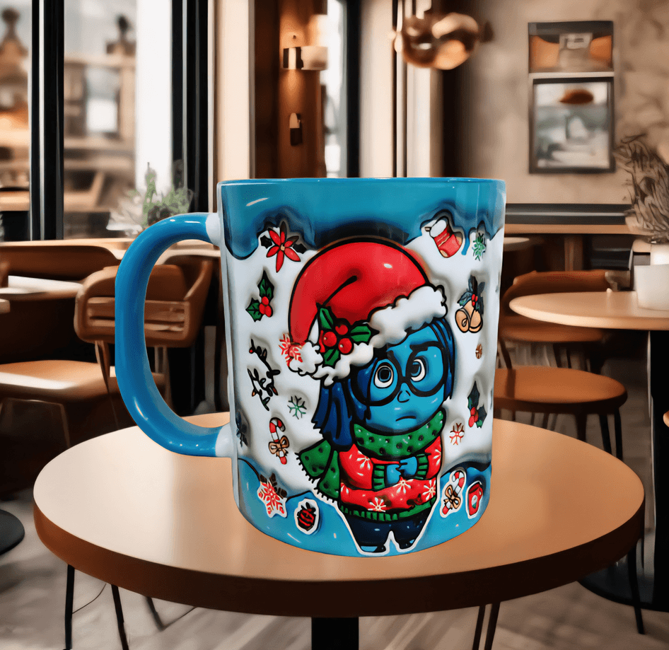 Ters Yüz Baskı içi ve Kulpu Renkli Kupa