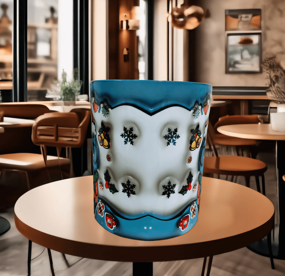 Ters Yüz Baskı içi ve Kulpu Renkli Kupa