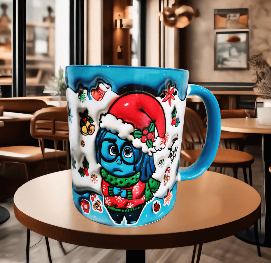 Ters Yüz Baskı içi ve Kulpu Renkli Kupa