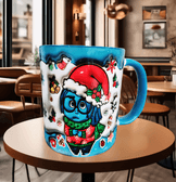 Ters Yüz Baskı içi ve Kulpu Renkli Kupa