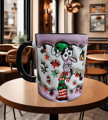 Ters Yüz Baskı içi ve Kulpu Renkli Kupa