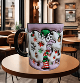 Ters Yüz Baskı içi ve Kulpu Renkli Kupa