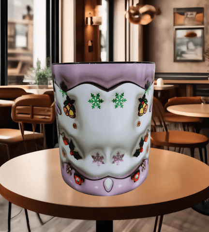 Ters Yüz Baskı içi ve Kulpu Renkli Kupa