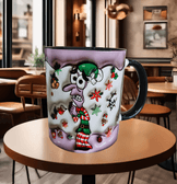 Ters Yüz Baskı içi ve Kulpu Renkli Kupa