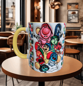 Ters Yüz Baskı içi ve Kulpu Renkli Kupa