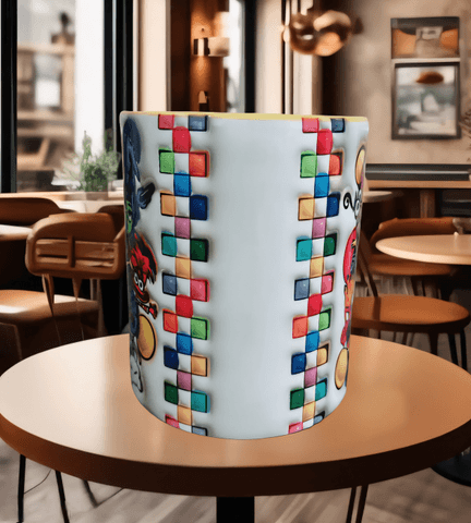 Ters Yüz Baskı içi ve Kulpu Renkli Kupa