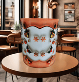 Ters Yüz Baskı içi ve Kulpu Renkli Kupa