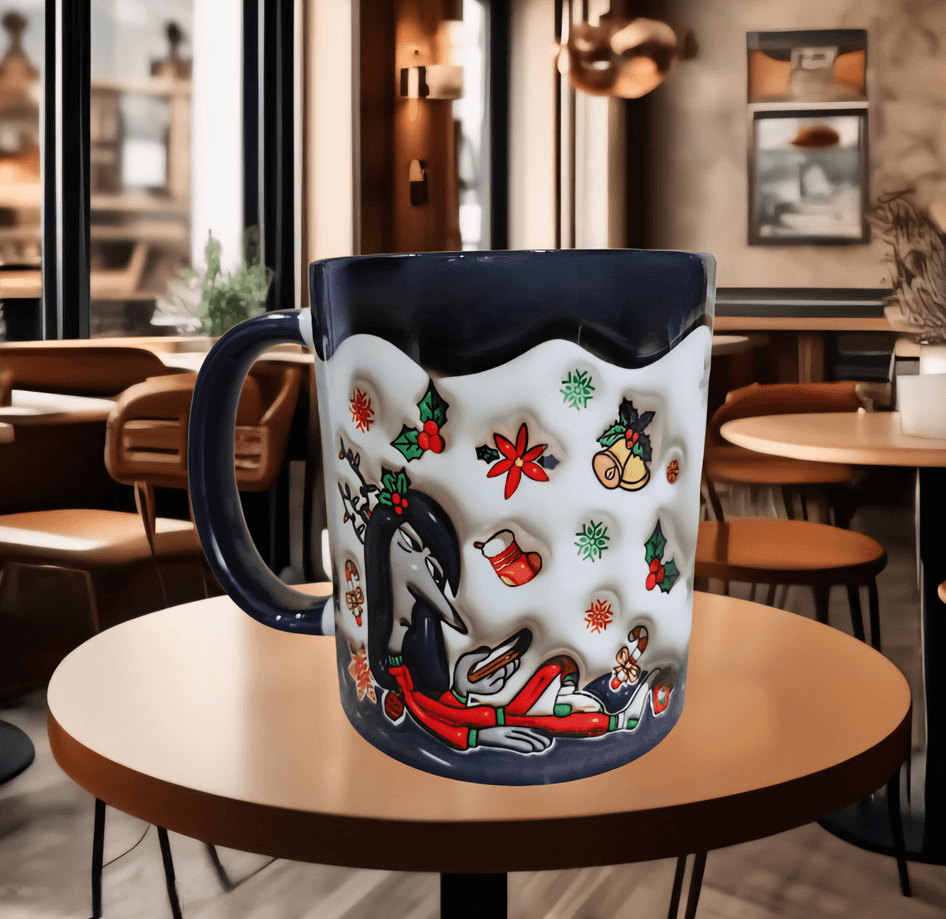 Ters Yüz Baskı içi ve Kulpu Renkli Kupa