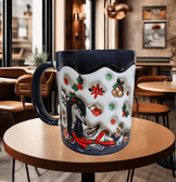 Ters Yüz Baskı içi ve Kulpu Renkli Kupa