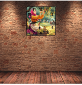 Zeytin vintage baskı metal hediyelim dekoratif kaliteli duvar saati