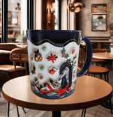 Ters Yüz Baskı içi ve Kulpu Renkli Kupa