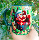 Temel Reis Baskı içi ve Kulpu Renkli Kupa