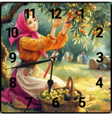 Zeytin vintage baskı metal hediyelim dekoratif kaliteli duvar saati