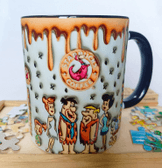 Taş devri Baskı içi ve Kulpu Renkli Kupa