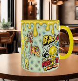 tweety Baskı içi ve Kulpu Renkli Kupa