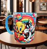 tweety Baskı içi ve Kulpu Renkli Kupa